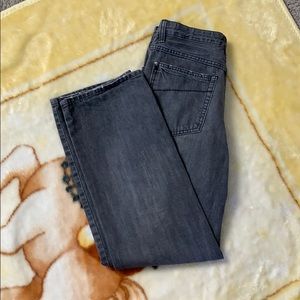 ASH GREY/BLACK STRAIGHT BAGGY JEANS ( WOMENS 9/10)